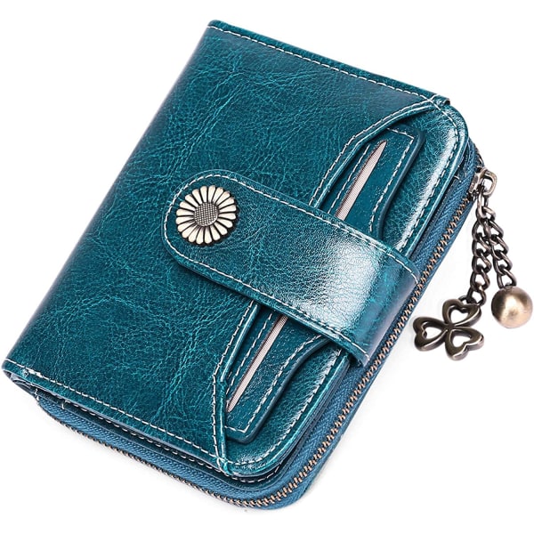 Naisten lompakko Nahkainen kolikkokukkaro Lyhyt rahalaukku Naisten RFID Blo