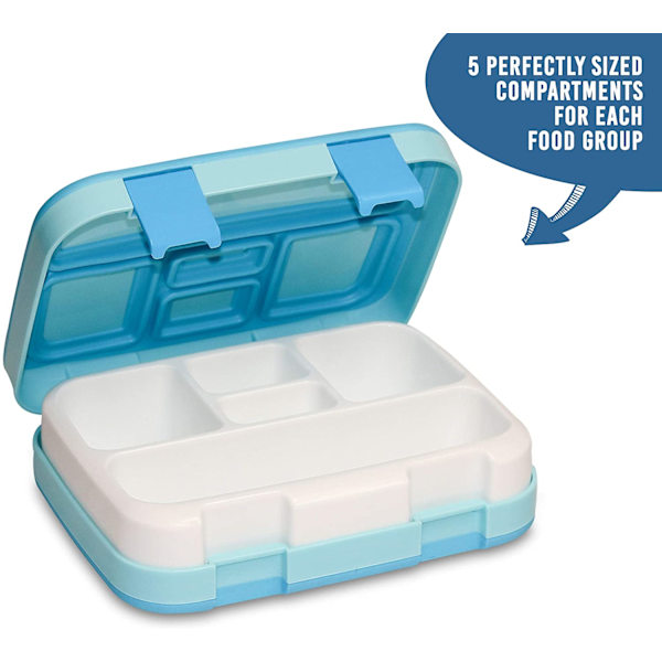 Bento Madkasse med 5 Rum, Børn og Småbørn BPA Fri Pla