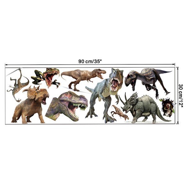 Dinosaurus-seinätarrat, irrotettavat ja liimattavat