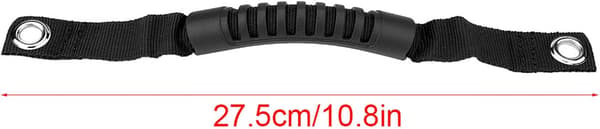 2 stk Bilgrep, Baksete Hodegjerdegrep med Hull for Wrangler 1995 2017 (Svart)