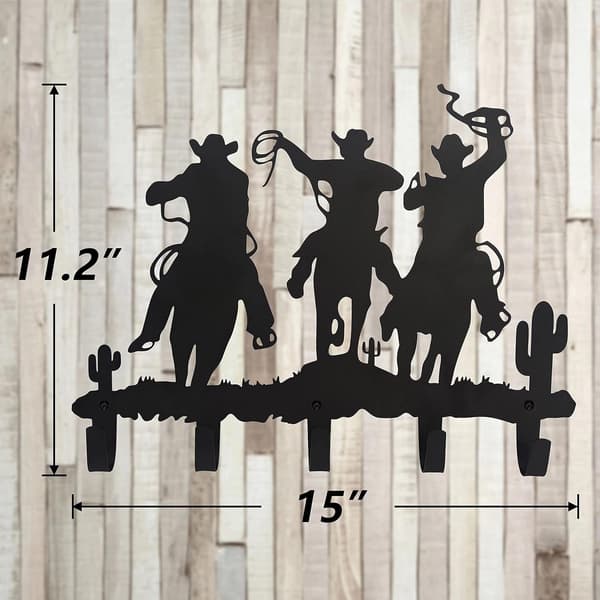 Klädkrokar Väggkonst Dekor (Western Cowboy)
