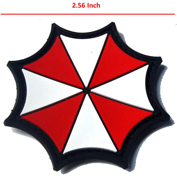 2 stk Resident Evil Umbrella Corporation PVC Patch Badges Emblem