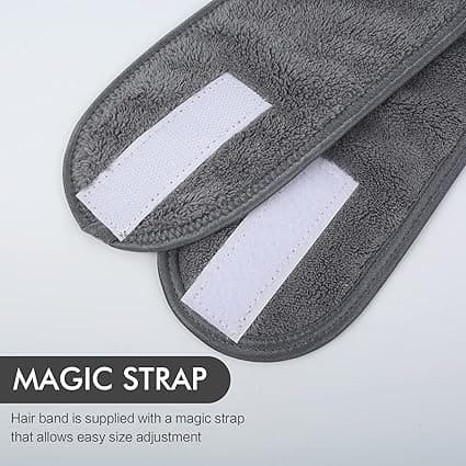 Sett med 3, Mikrofiber Hårbånd Kvinner Sminke Spa Vaskbart Hår B