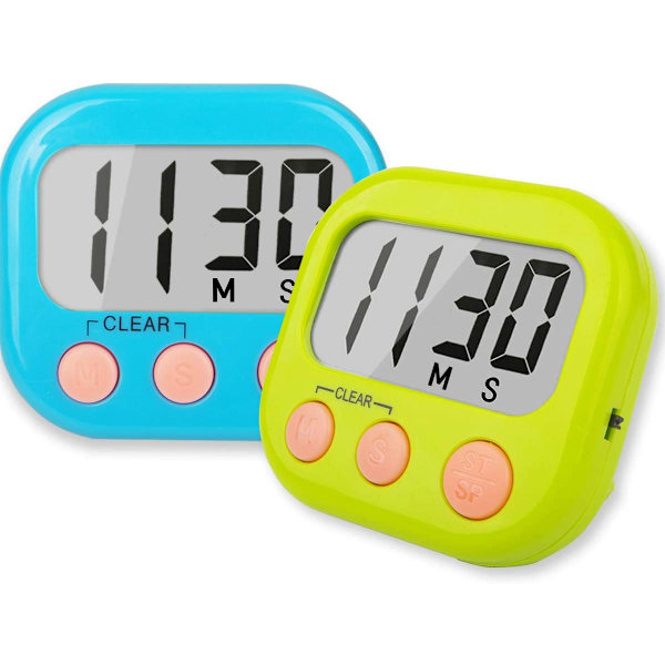 2-pack klassrumstimer för lärare och barn, stor magnetisk digital timer