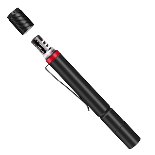 Mini LED-taskulamppu taskulamppu 3 valotilaa LED-kynäpidike Chec