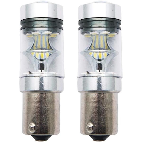 Auton jarruvalot, 2 kpl 12V 100W LED peruutus-/vilkkuvalot, Xenon-valkoiset valot