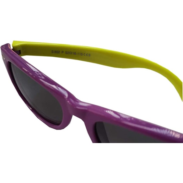 Polariserade solglasögon för barn (lila båge med gula ben),