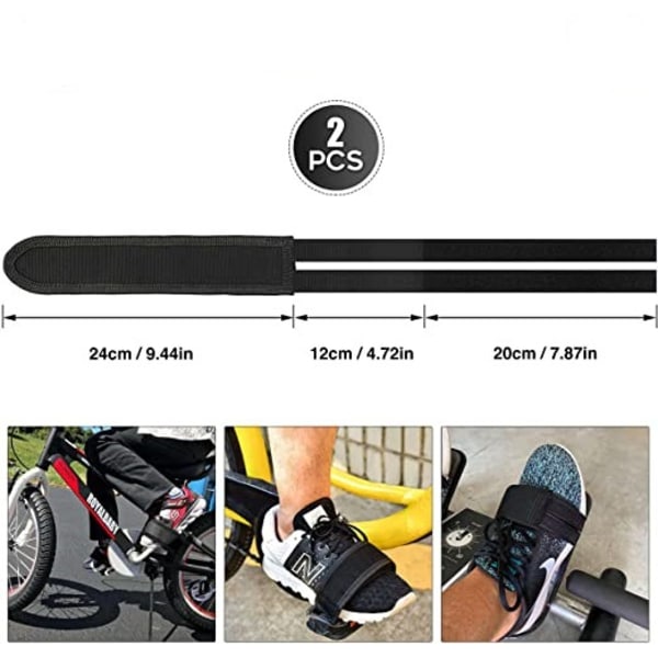 1 par cykelpedalstropper Pedal tåclipsstropper Tape til fast G
