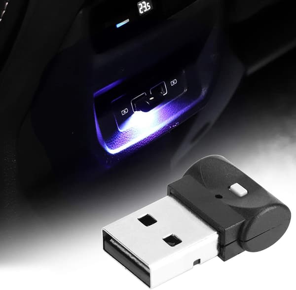 USB-bilomgivelsesbelysning, Mini 7 farver knapkontrol LED-model