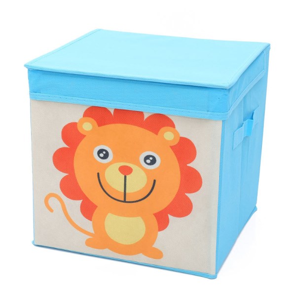1 kpl (sininen leijona, noin 28x28x28cm) säilytyslaatikoita, lelujärjestäjiä