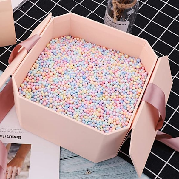 21cm*21cm*12cm , Lyxig Stor Presentförpackning, Presentask med Bandrosett