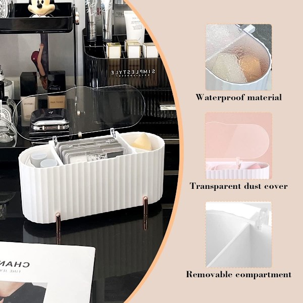 Hvid - Vatpind Dispenser, Vatpind Dispenser, Vatpind
