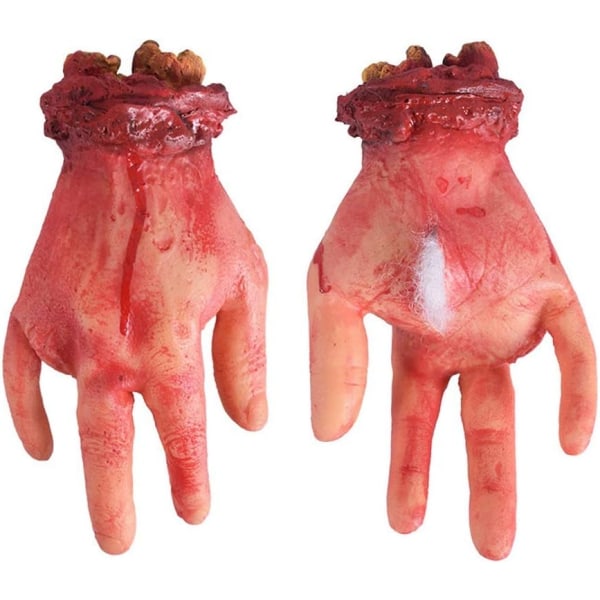 Halloween Blood Rekvisitter Fake Scary Severed Hand Broken for Haunted