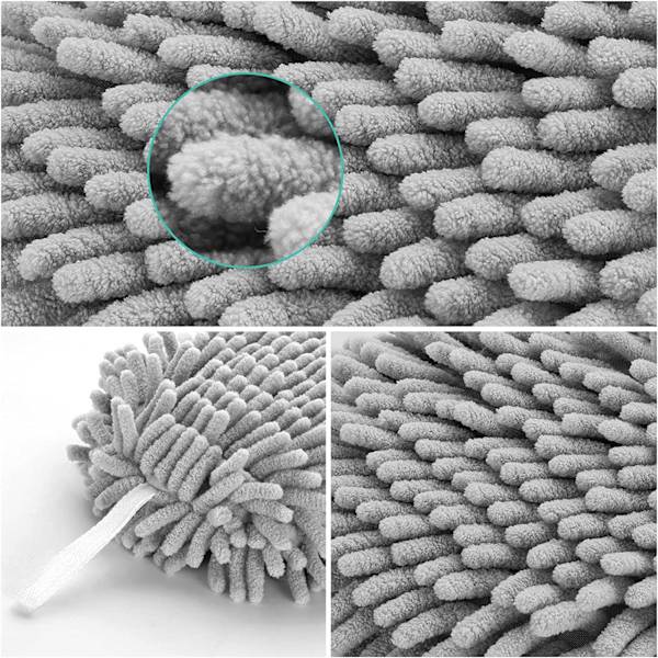 2-pack Fuzzy Ball Handdukar, Chenille Super Mjuka Hängande Handdukar