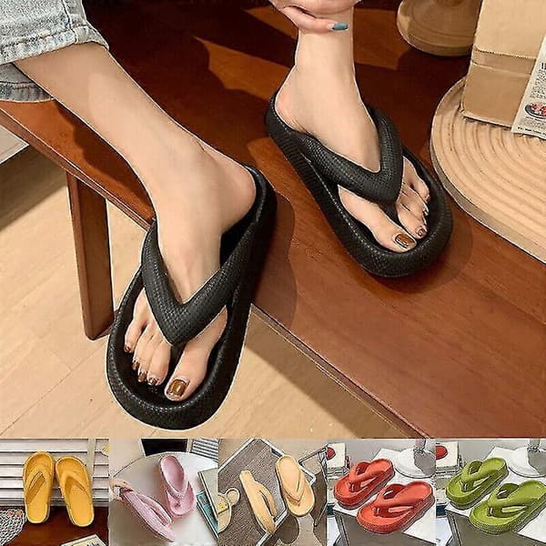 Flipflops Strandtofflor Sommarskor Platformsandaler Mjuka Eva Halkfria Tofflor