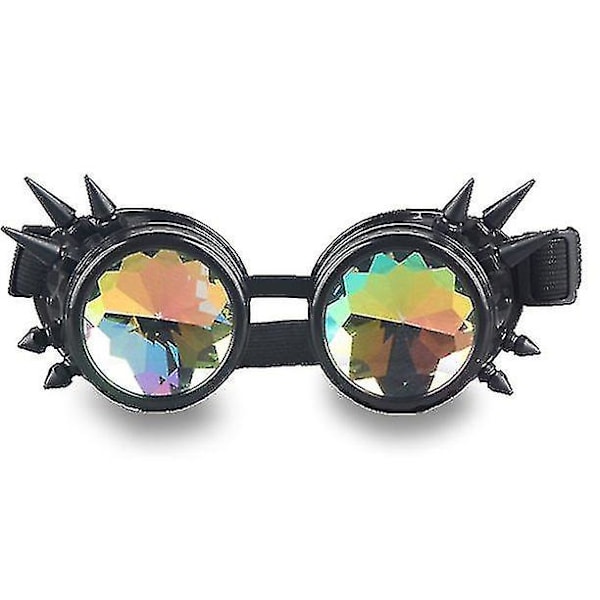 Rivet Steampunk Skygglar Cyber Svetsning Goth Cosplay Vintage Goggl