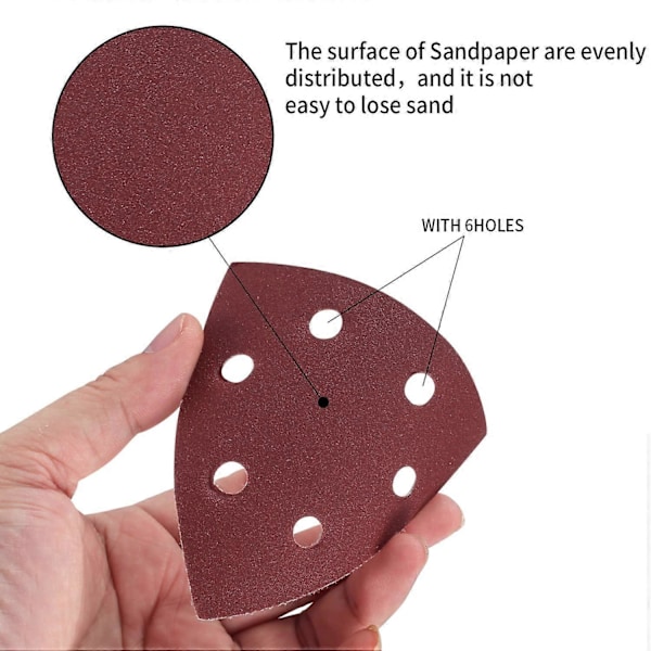 90 Slippapper, Sandpapper, Sandpapper, Sandpapper, Sandpapper, Slippapper, Triangulärt Mus-slippapper, Korn 40/80/120/180/240/320/400/800