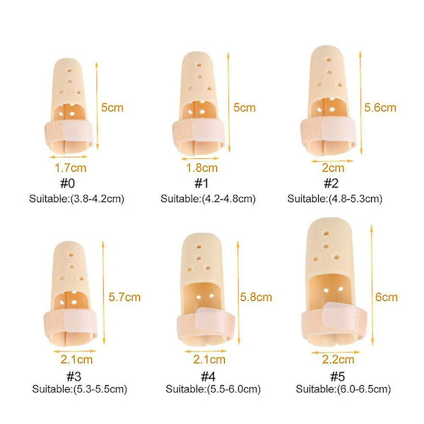 Plasthammare Finger Splint Ledstöd Skydd Artros Size 5