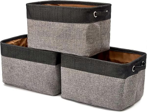 3-pack Förvaringskorgar i Canvas
