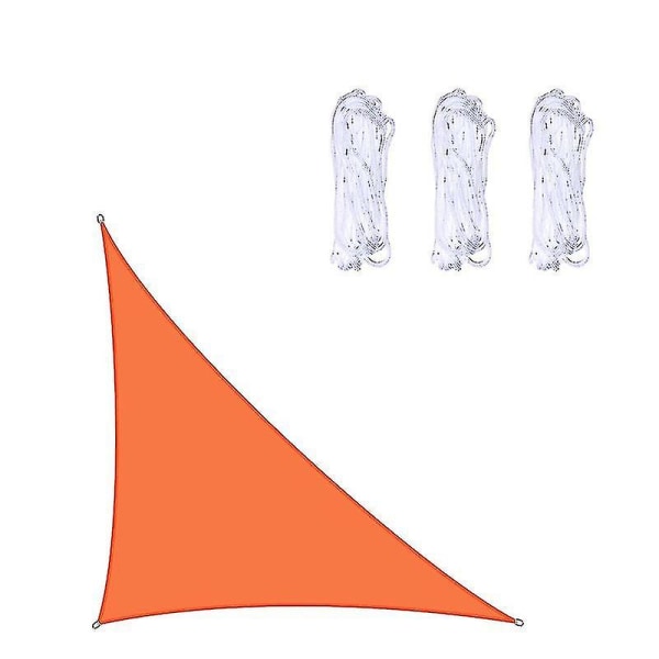 3x3x4,3m/4x4x5,7m/5x5x7,1m Vattentät solskydd Segeltriangel Fo Orange 4x4x5.7m