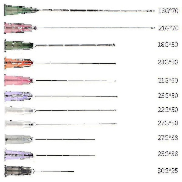 20 st/påse Hypodermisk 19g 23g 25g 27g 50mm Kanyl Mikro Trubbig Spets Kanyl Med Filter BC 23G 70mm 20PCS