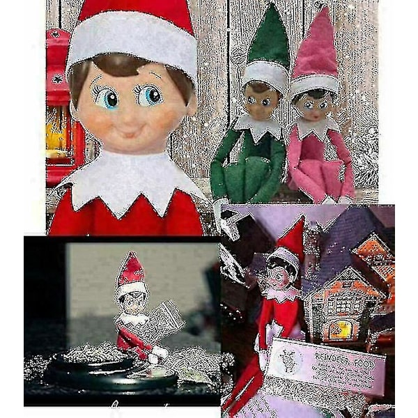 Jultomte Plyschdocka Leksak Elf Pojke Flicka Staty Julgåva St Boy Camouflage