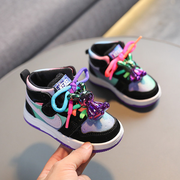 Barn Pojkar och Flickor Mode Sneakers Gradient Färg Skor Storlek 26 lila