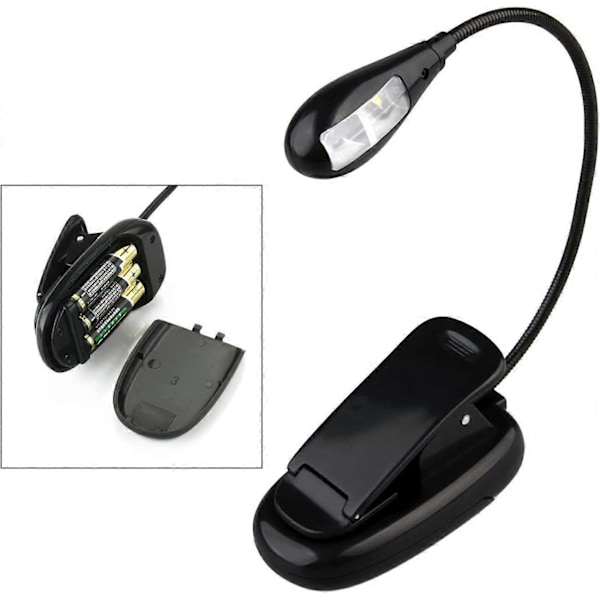 Boklampa, Sänglampa för Bokläsning Batteridriven Clip-on Liten Bokläsningslampa för Barn