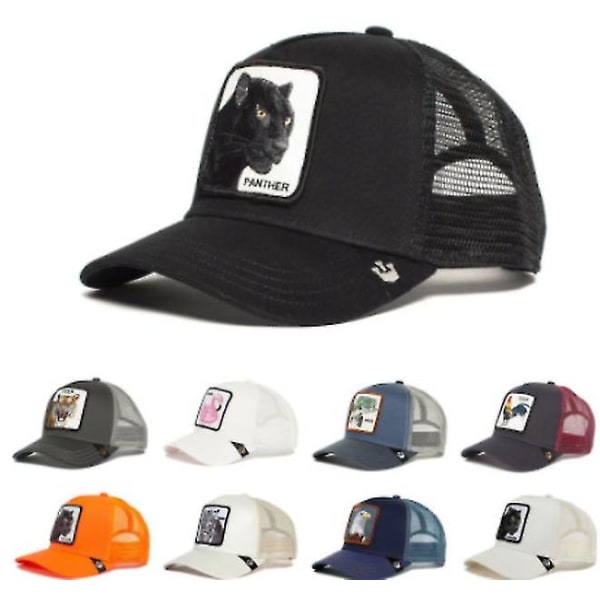 Panther Mesh Cap Djurdjur på gården Trucker Baseball Cap Pappahatt Snapba Parrot