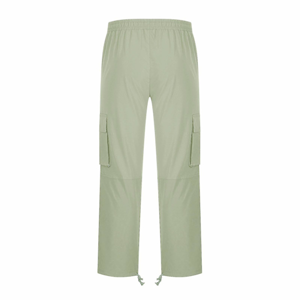 Män Casual Solid Flera Fickor Utomhus Rak Typ Fitness XL Green