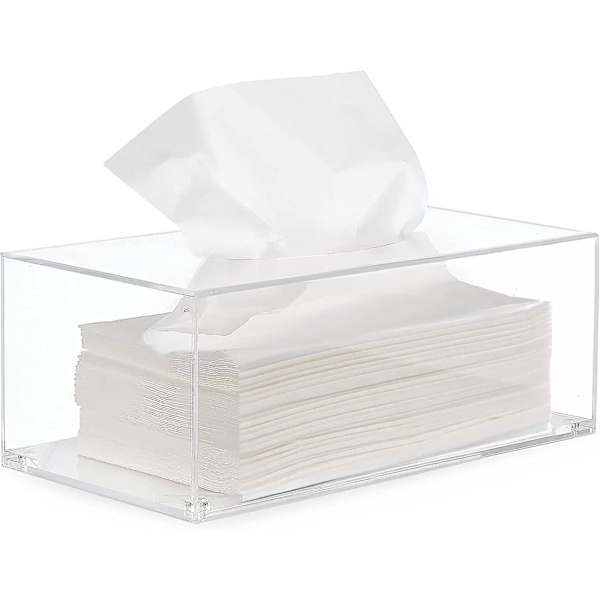 Hållare Tissue Dispenser Box CoverClear Acrylic Rectangle