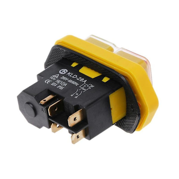 Tryckknappsswitch 1PC KJD17B Knappswitch 220V-240V 16A 5-polig Strömverktyg - Stift Present till familj/vän ssxj