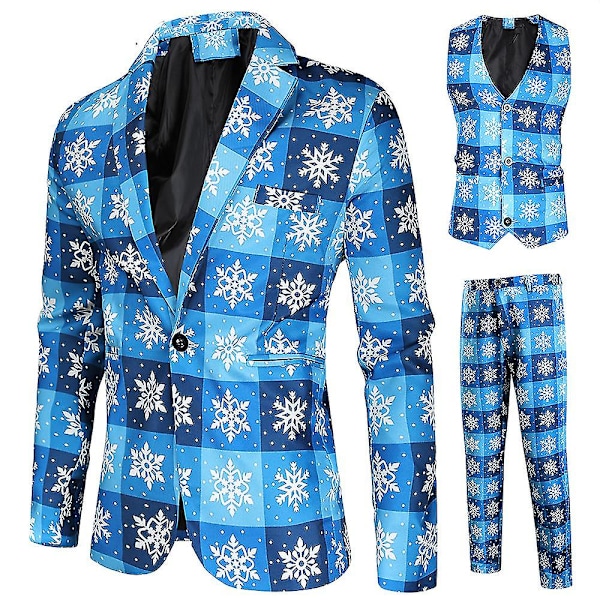 Roliga Fula Juldräkter För Män, Komplett Juldräkt Blue M