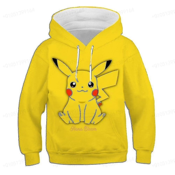 Sweatshirt 4-14t Hoodie för barn Animedräkt Picchu Hoodie Hoodie för pojkar och flickor Sportkappa för barn-B_SSDLV ADZ2DD2440 160