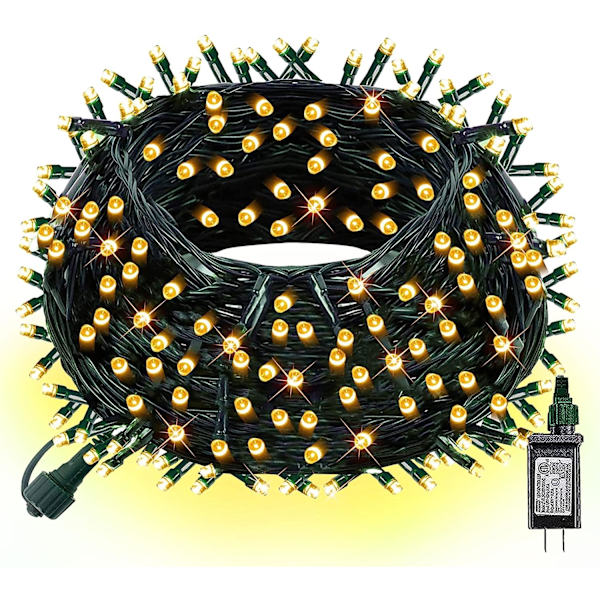 Ljusstarka 300 LED-julkulor, 30,5 meter, Anslutningsbara, Vattentäta Warm White & Multi-colored 1000 LED