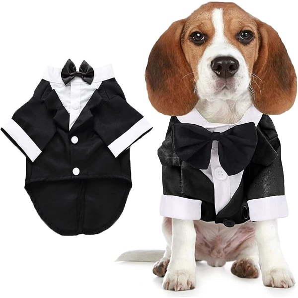 Hundtröja Valpkläder, Pet Bröllop Kostym Formell Smoking Med Bla