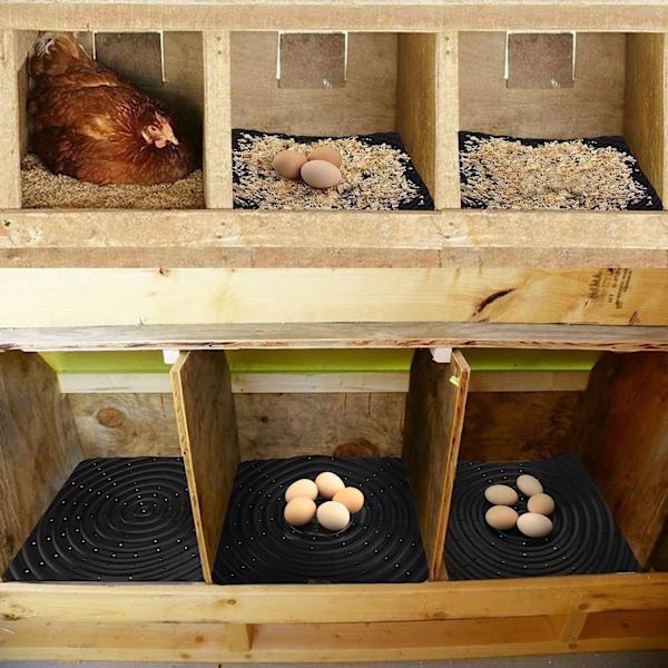 1 Pack Mjuka Nesting Pads för Hönshus, Tvättsbara Hönsboet Mattor Svamp Höns Nesting Box Pads, Återanvändbara Nesting Mattor Hönshus Box Tillbehör black