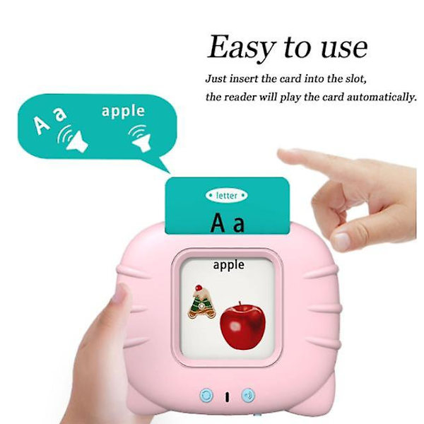 Pratande Flashkort för Småbarn 1 2 3 4 5, Talterapi Leksaker PINK