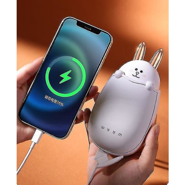 Mini Elektrisk Smart USB Mobil Power Bankrosa gul