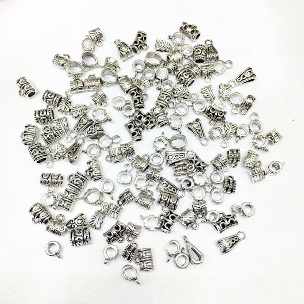 Kedjor med hänge DIY legeringssmycken silver halsband med halterneck jul