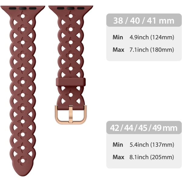 Kompatibel med Apple Watch Armband Air Hole Slim Sportarmband Rosa 38/40/41 mm
