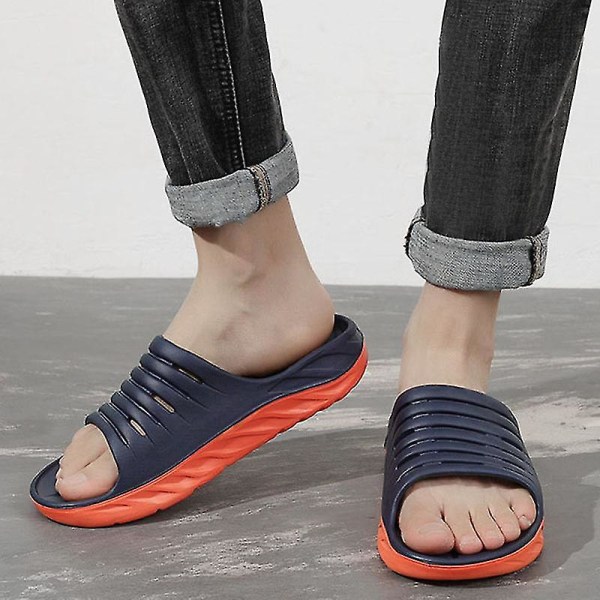 Mens Recovery Sandaler Med Bekväm Plantar Fasciitis Arch Su Blue EUR 40