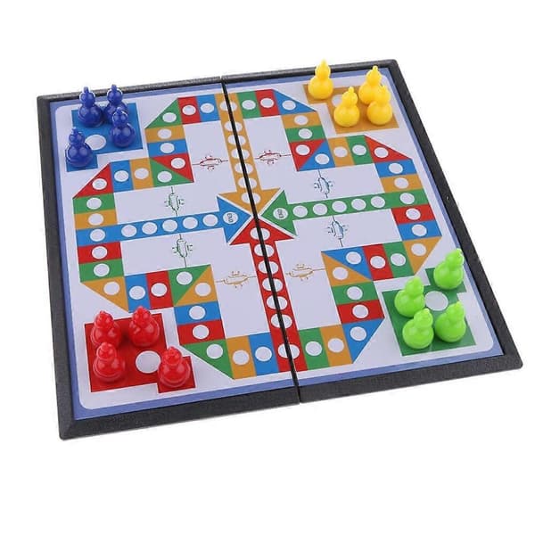 Barn som spelar schack Magnetiskt hopfällbart schackbräde Flygande schackspel