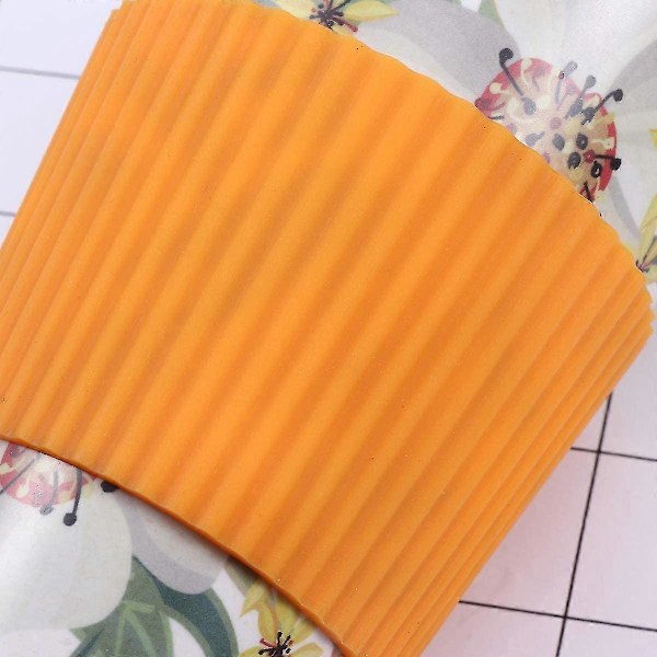 Kaffemugg Kaffe Miljövänlig Bambufiber Med Fläckresistent Lock Värme För Kaffe Eller Te Stänksäker (orange)