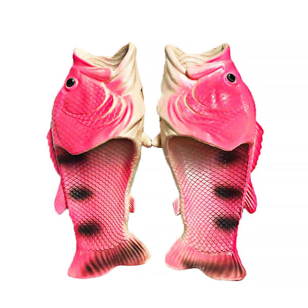 Unisex Simulerings 3D Fisksandaler Sommar Roliga Mode Flip Flops För 42-43 Pink