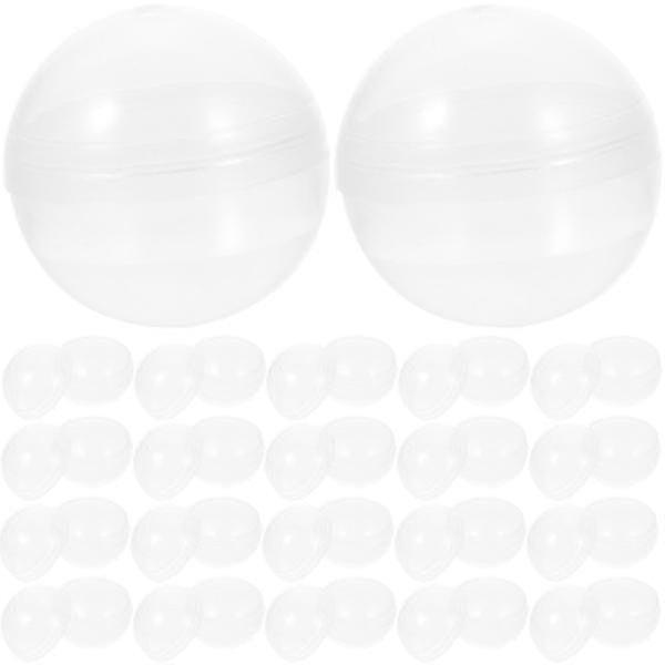 100 st Transparenta plastbollar Multifunktions vridna runda bollar Cle 3.2X3.2cm
