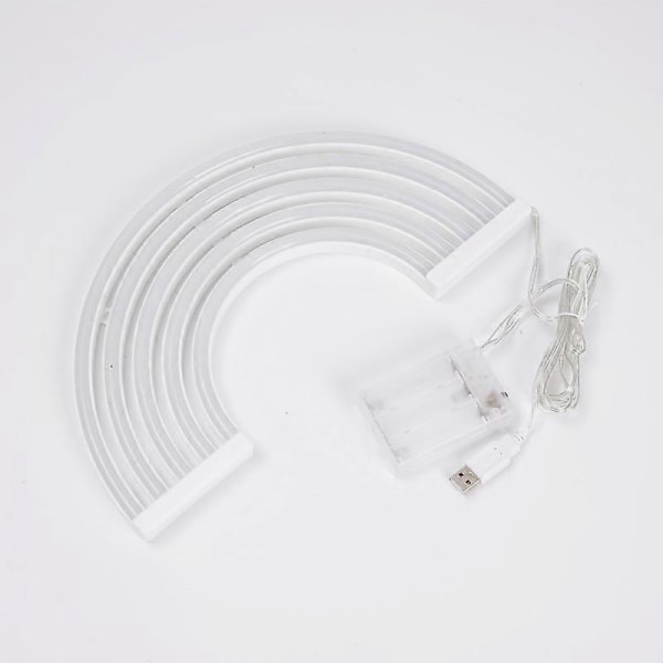 Neonljus, Hängande USB/Batteri Planet Lampa Neonljus för Bar, Bröllopsdekor, Födelsedagsfest etc. (Regnbåge 30.3*2*18cm)