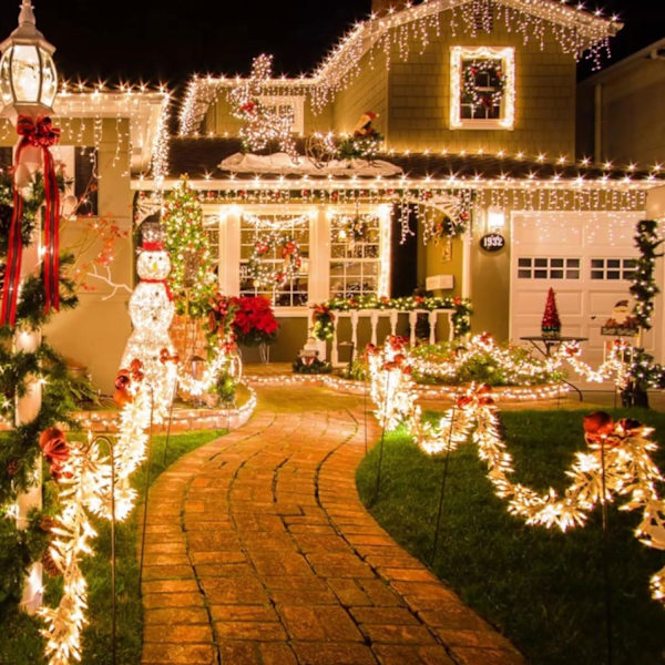1000 LED-julkulor, 100 meter Julgranbelysning för utomhusbruk med kontakt Warm White
