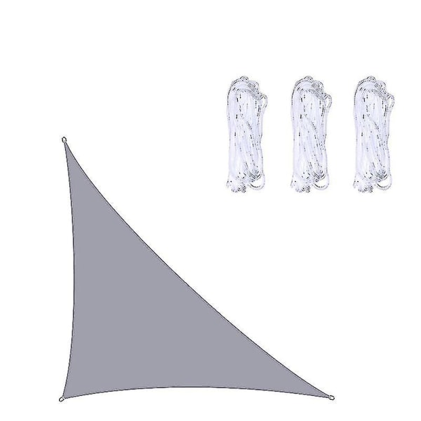 Vattentät Solsegel Triangel 3x3x4.3m/4x4x5.7m/5x5x7.1m Gray 3x3x4.3m