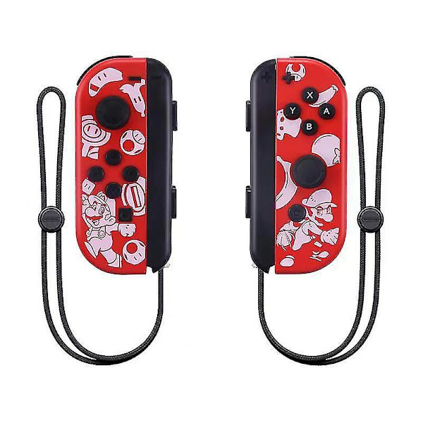 Spelhandtag Kompatibelt med Ns Switch Joycon Trådlös Bluetooth Red Mario Regelbundna